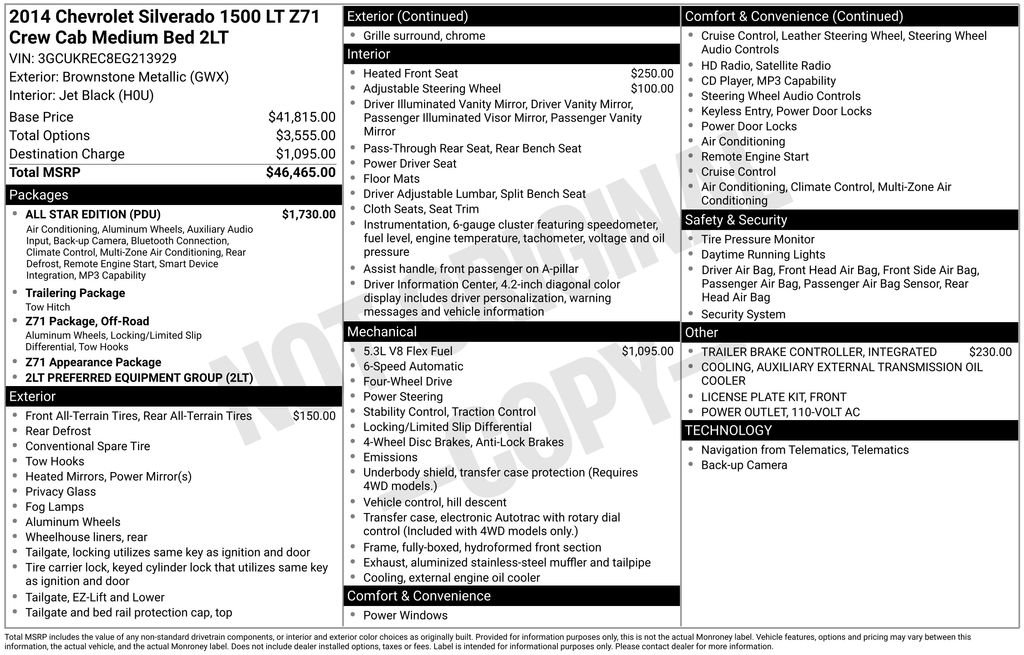 Used 2014 Chevrolet Silverado 1500 LT w/ All Star Edition AWD/4WD image 2