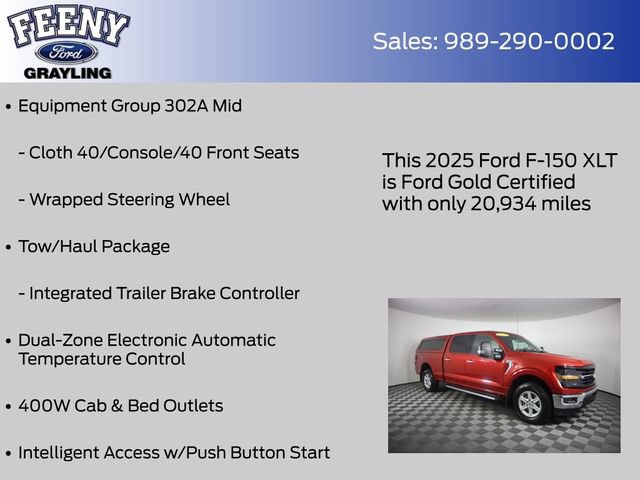 Certified 2025 Ford F150 XLT w/ Equipment Group 302A MID AWD/4WD image 20