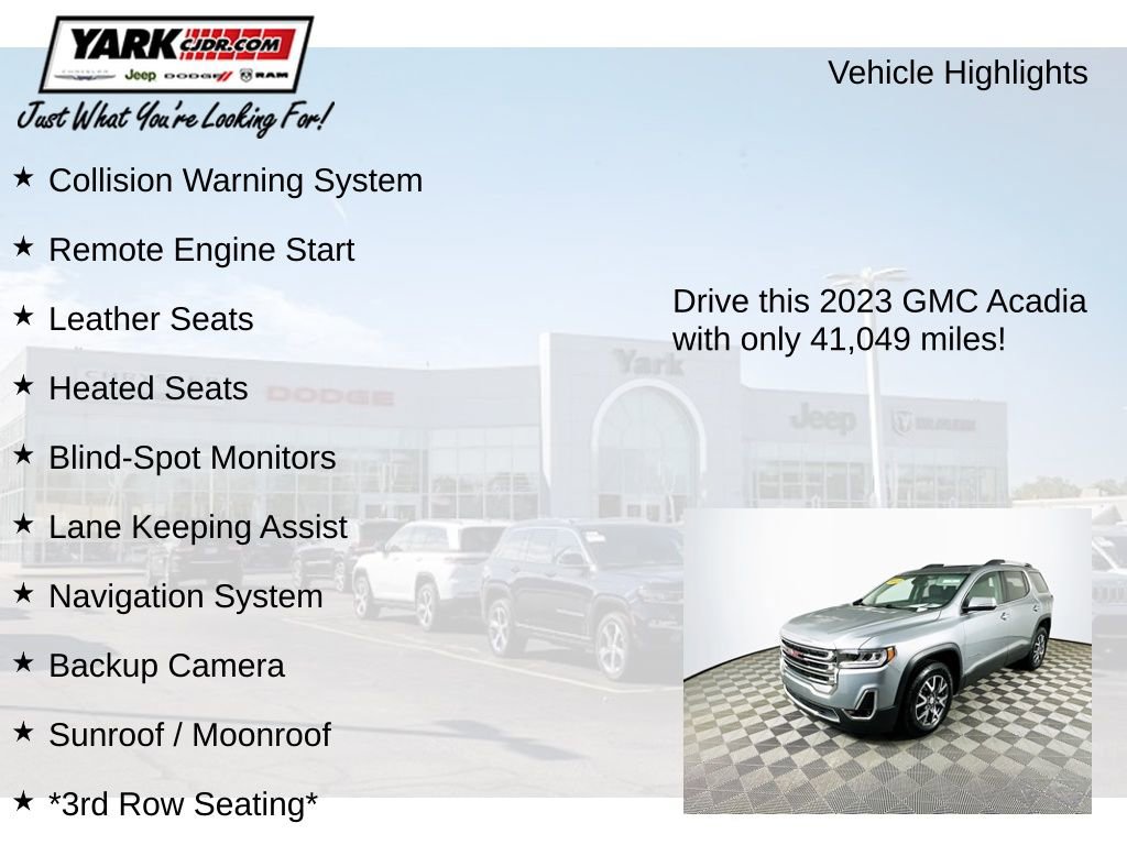 Used 2023 GMC Acadia SLT w/ Trailering Package image 8