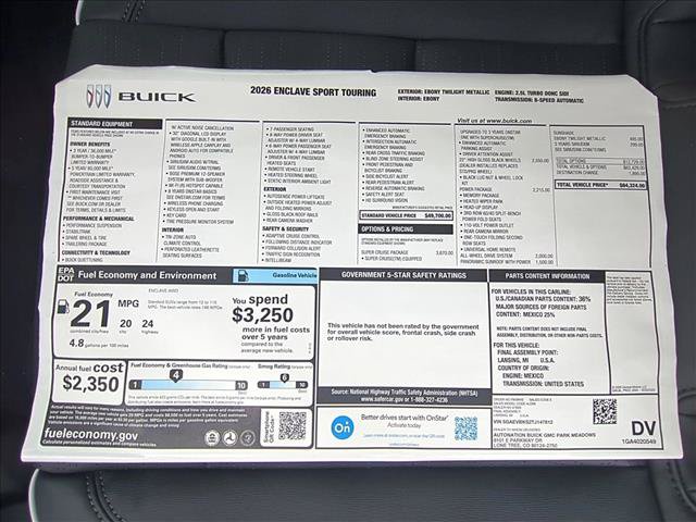 New 2026 Buick Enclave Sport Touring w/ Super Cruise Package AWD/4WD image 21