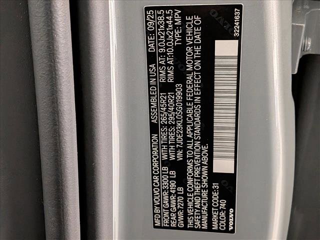 New 2025 Volvo EX90 Ultra w/ Protection Package Premier image 20