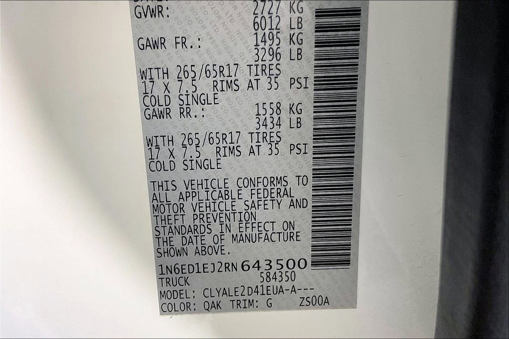 Used 2024 Nissan Frontier SL w/ Technology Package image 46