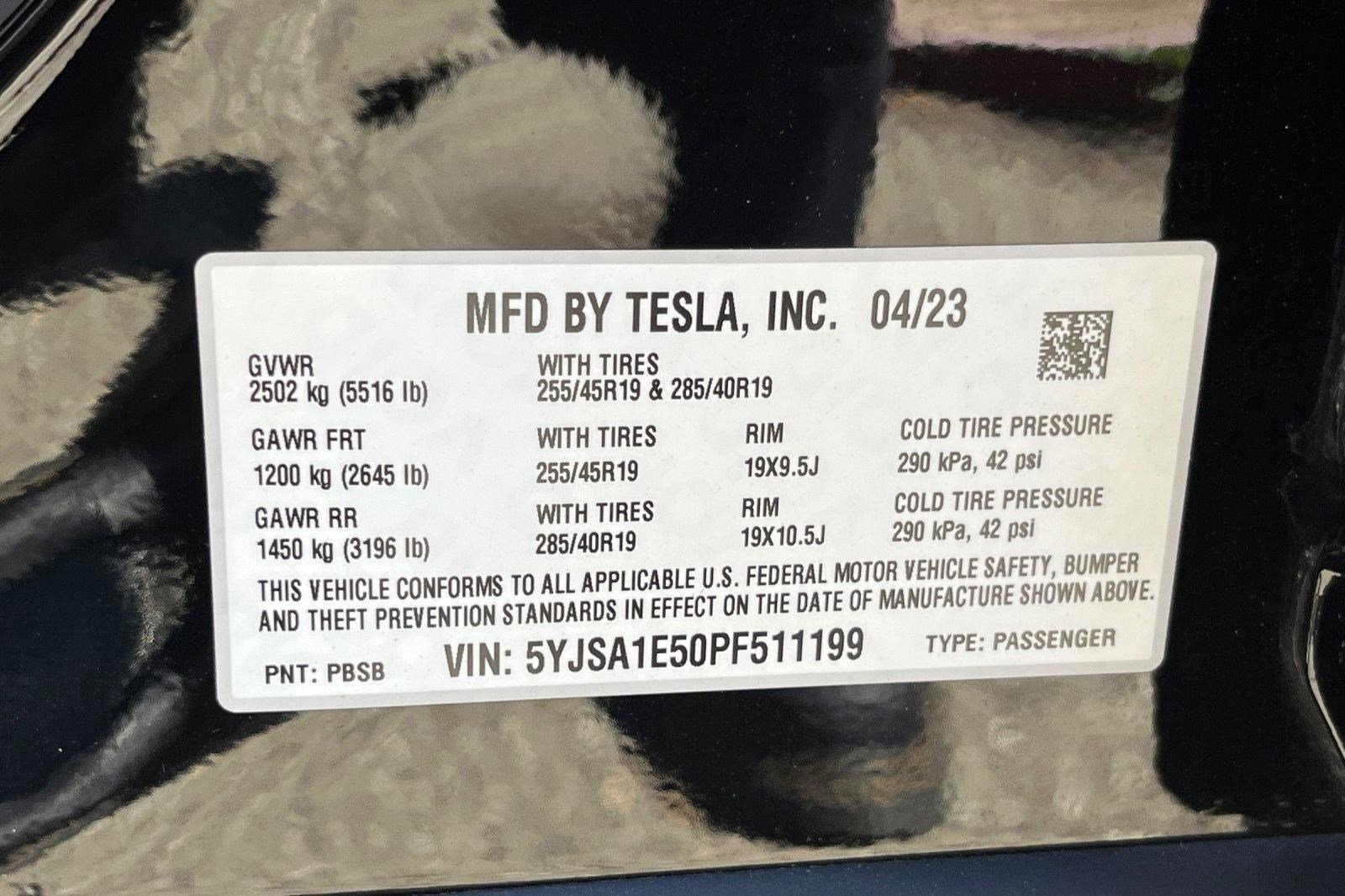 Used 2023 Tesla Model S Standard Range AWD/4WD image 8