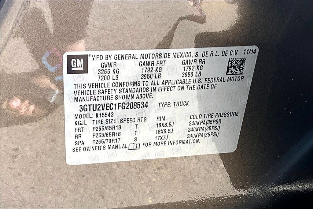 Used 2015 GMC Sierra 1500 SLT w/ Driver Alert Package AWD/4WD image 34