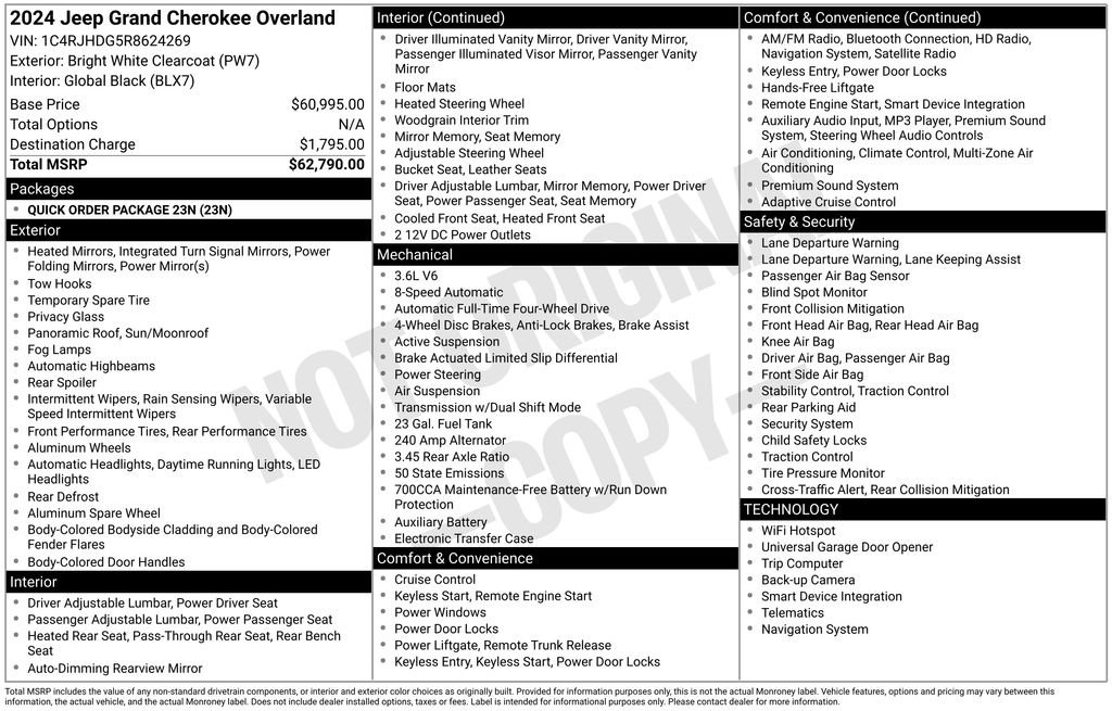 Used 2024 Jeep Grand Cherokee Overland image 6