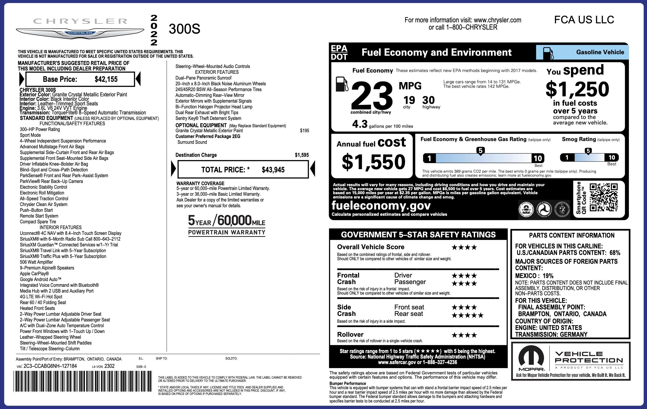 Used 2022 Chrysler 300 S RWD image 2