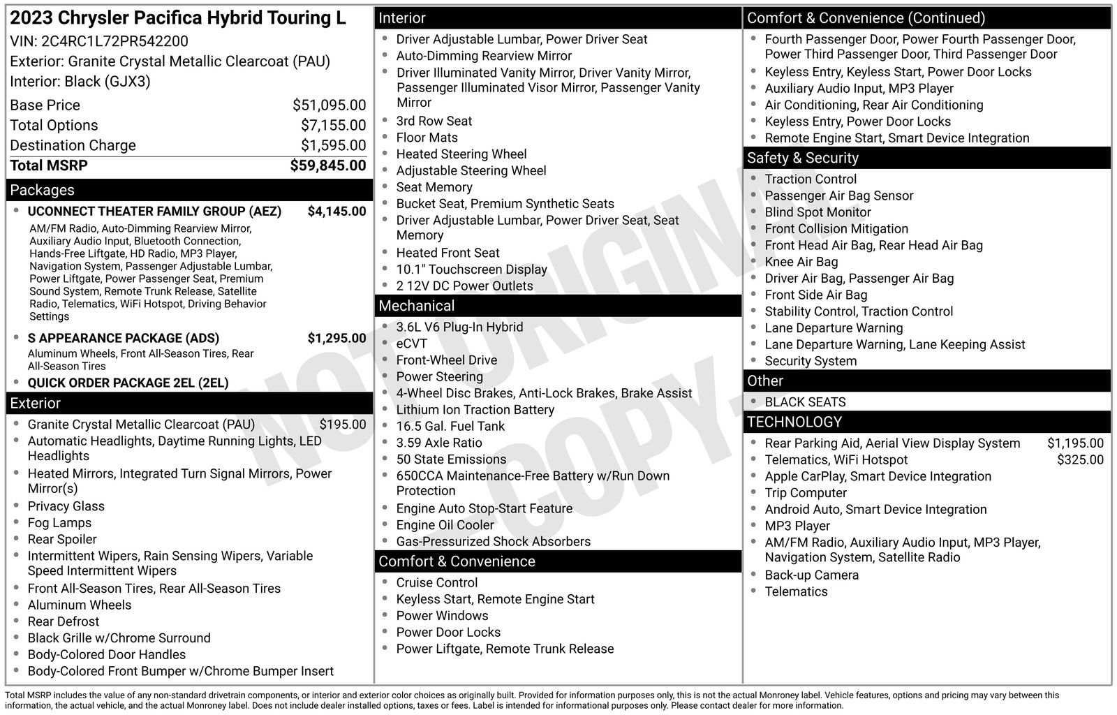 Used 2023 Chrysler Pacifica Touring-L w/ Uconnect Theater Family Group image 28