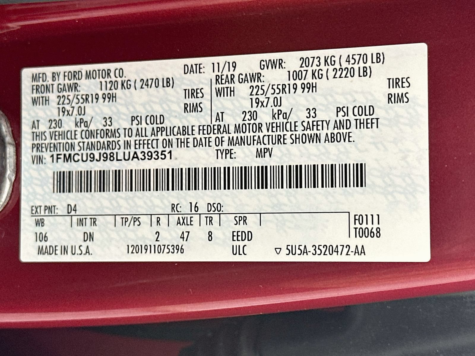 Used 2020 Ford Escape Titanium AWD/4WD image 32