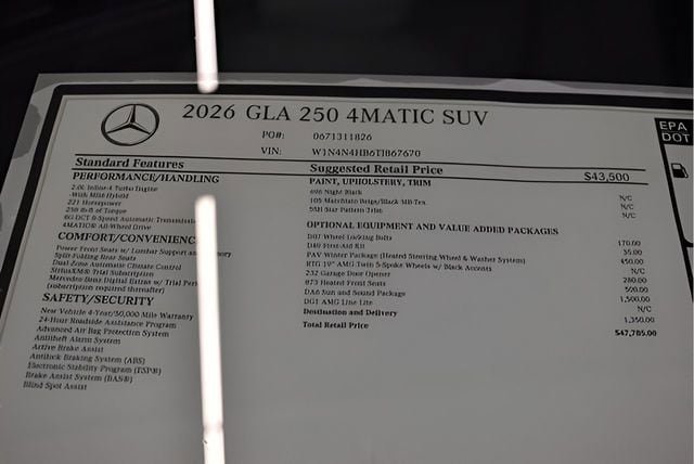 New 2026 Mercedes-Benz GLA 250 4MATIC image 6