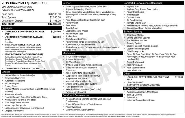 Certified 2019 Chevrolet Equinox LT image 7