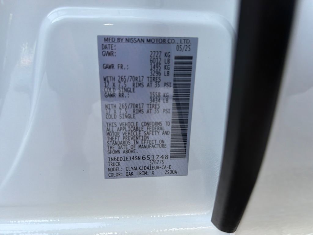 Certified 2025 Nissan Frontier Pro-X w/ Pro Convenience Package image 33