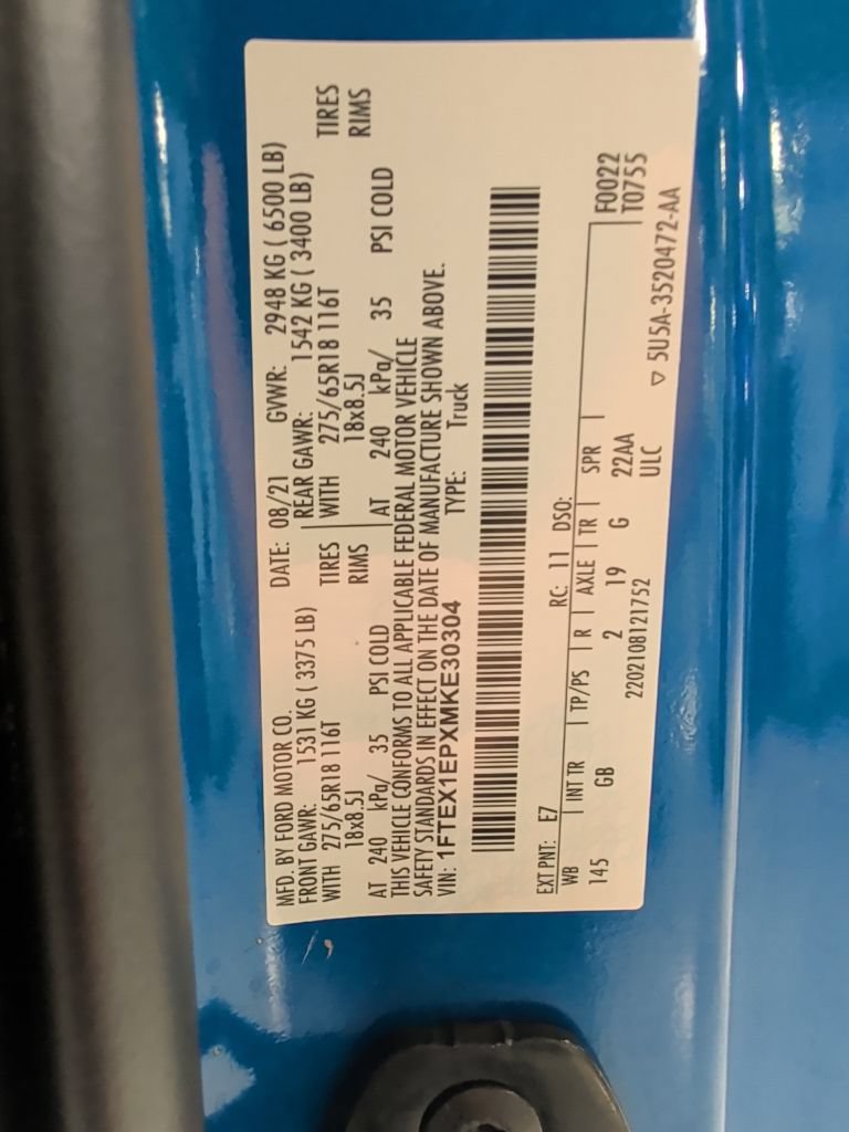 Used 2021 Ford F150 XL w/ Equipment Group 101A High AWD/4WD image 14