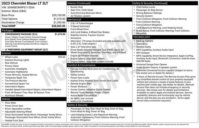 Used 2023 Chevrolet Blazer LT w/ Convenience Package FWD image 30