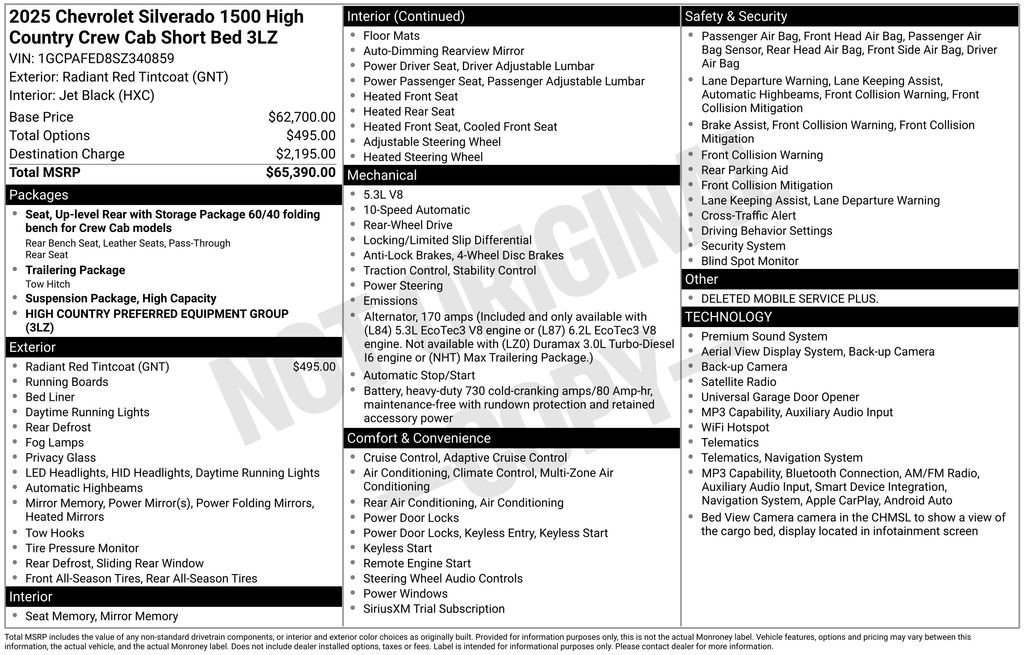 Used 2025 Chevrolet Silverado 1500 High Country RWD image 6