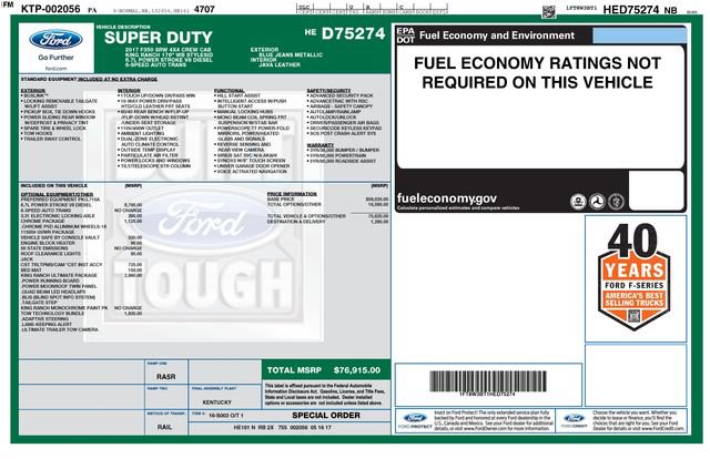 Used 2017 Ford F350 King Ranch w/ King Ranch Ultimate Package image 34