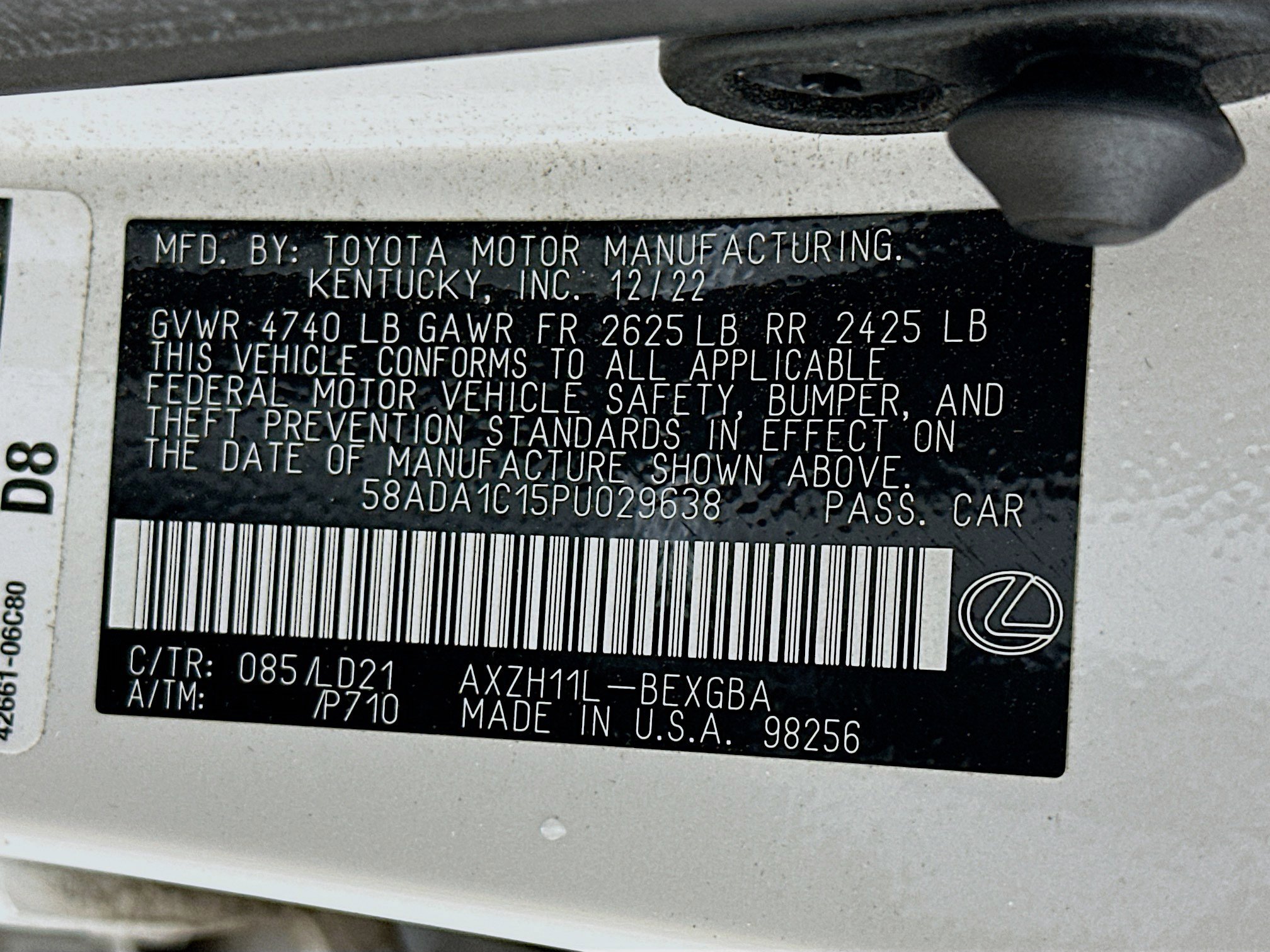 Used 2023 Lexus ES 300h w/ Premium Package image 12