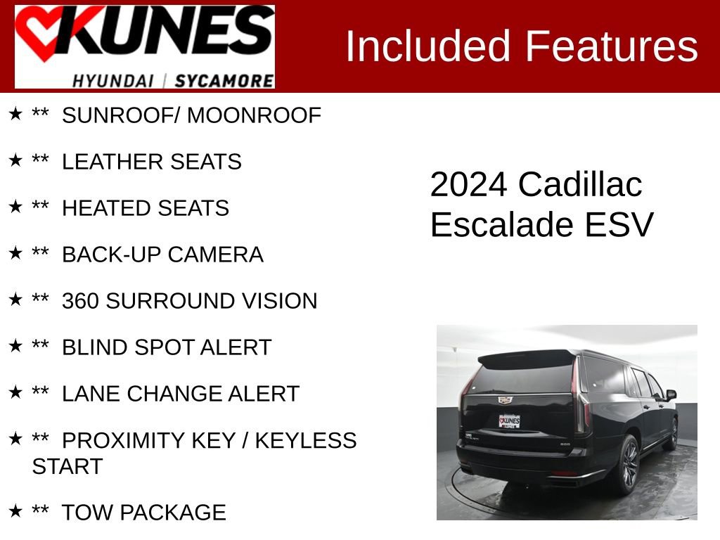 Used 2024 Cadillac Escalade ESV Sport w/ Touring Package AWD/4WD image 2