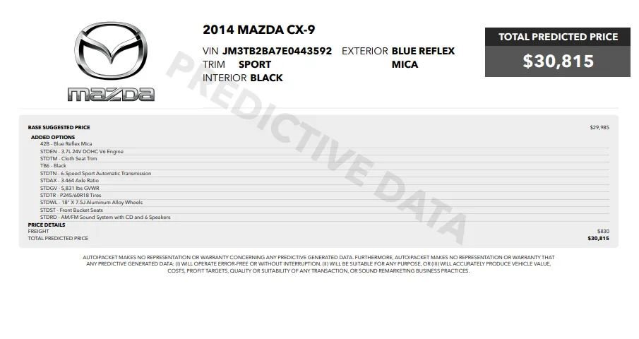 Used 2014 MAZDA CX-9 Sport FWD image 32