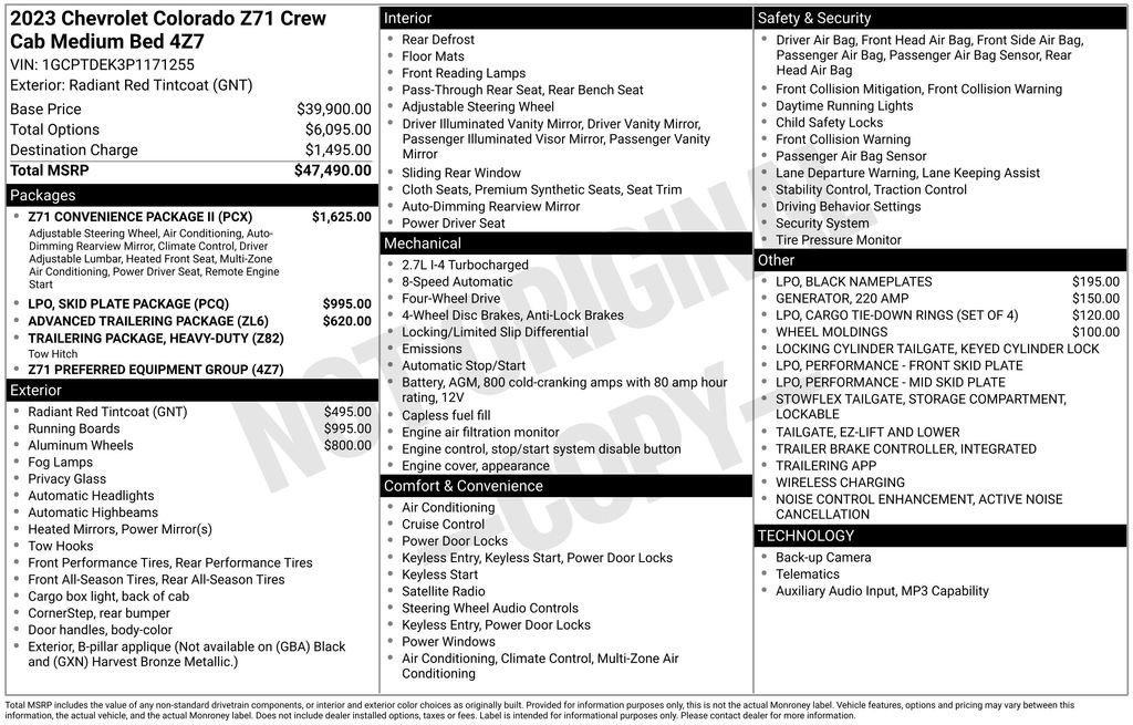 Used 2023 Chevrolet Colorado Z71 w/ Z71 Convenience Package 2 AWD/4WD image 13