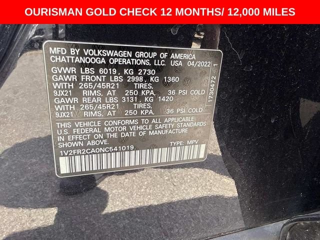 Used 2022 Volkswagen Atlas SEL Premium AWD/4WD image 31