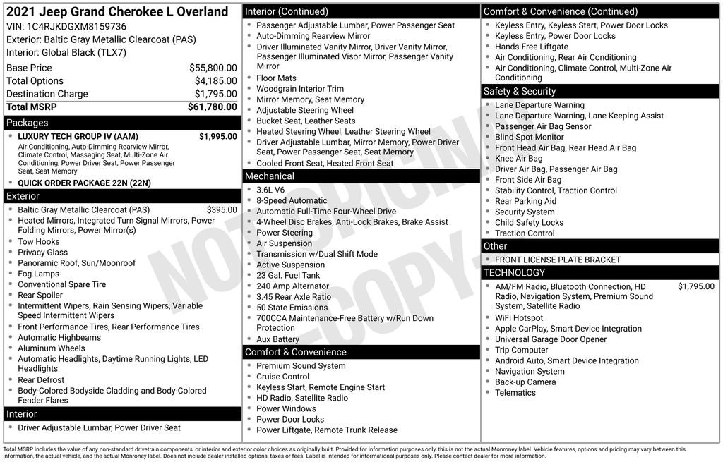 Used 2021 Jeep Grand Cherokee L Overland w/ Luxury Tech Group IV image 11