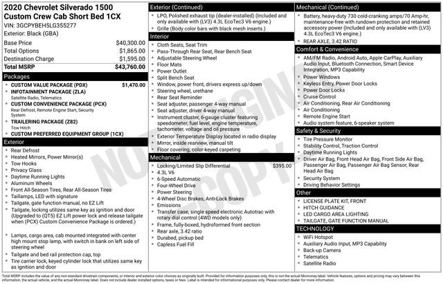 Used 2020 Chevrolet Silverado 1500 Custom w/ Custom Value Package AWD/4WD image 26