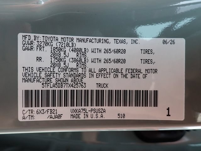 New 2026 Toyota Tundra SR5 AWD/4WD image 17