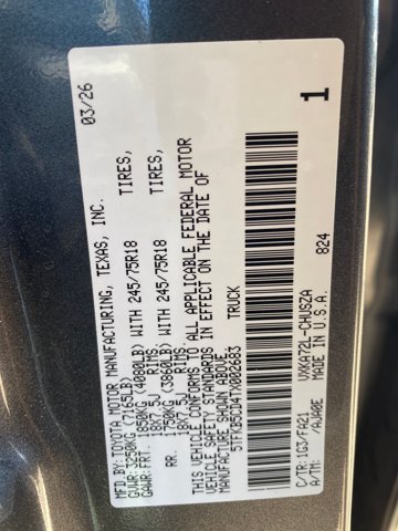 Certified 2026 Toyota Tundra SR RWD image 19