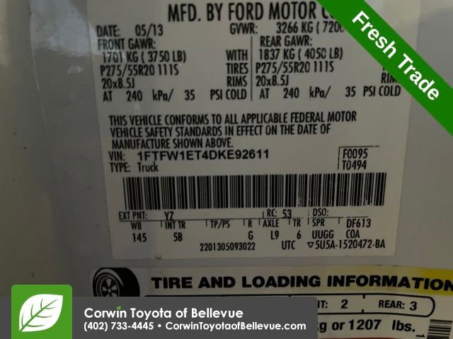 Used 2013 Ford F150 FX4 w/ Luxury Equipment Group image 13