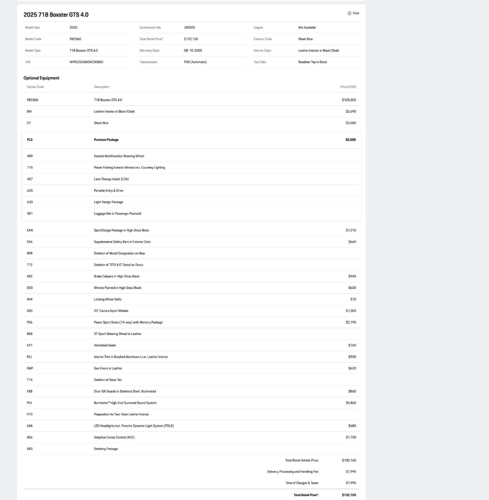 Certified 2025 Porsche 718 Boxster GTS image 32