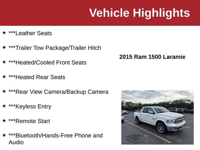 Used 2015 RAM 1500 Laramie w/ Convenience Group AWD/4WD image 10