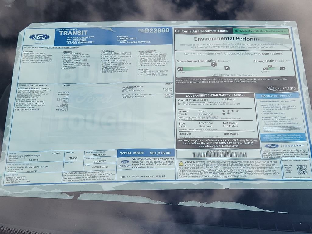 New 2024 Ford Transit 150 Low Roof RWD image 11