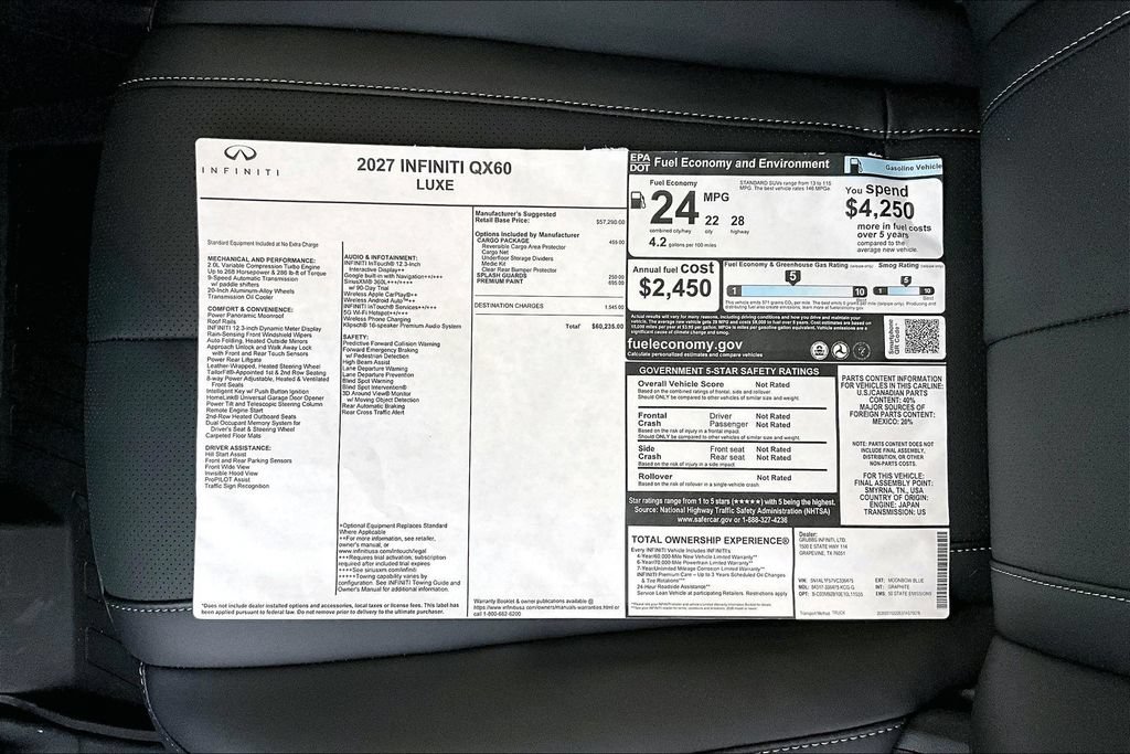 New 2027 INFINITI QX60 Luxe w/ Cargo Package FWD image 36