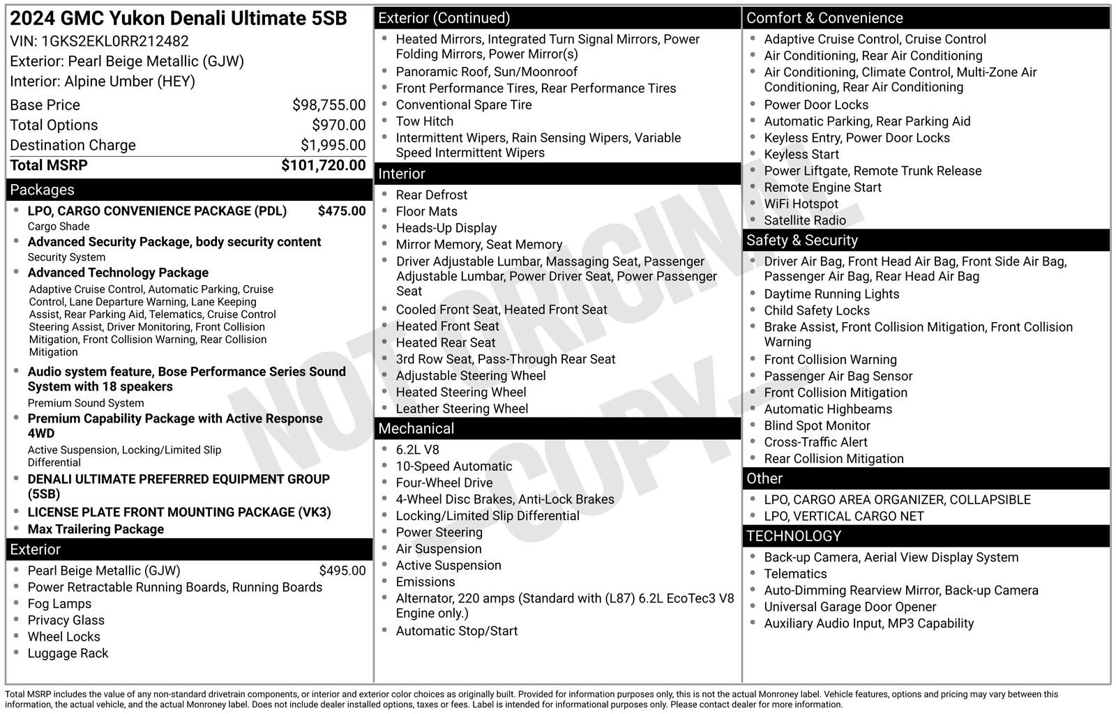 Used 2024 GMC Yukon Denali Ultimate AWD/4WD image 36