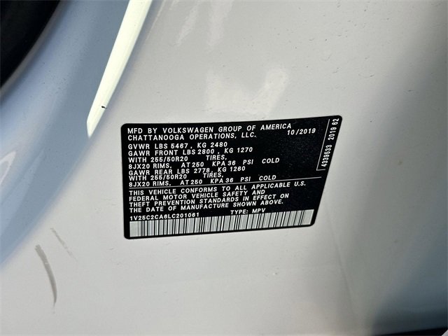 Used 2020 Volkswagen Atlas Cross Sport SE w/ Panoramic Sunroof Package image 34