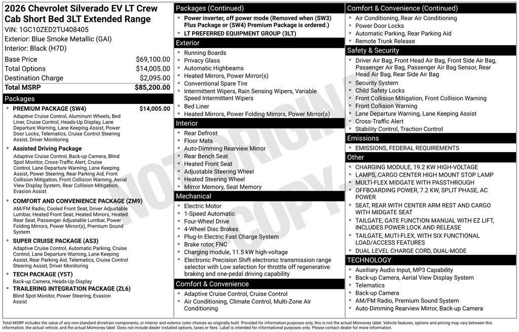 New 2026 Chevrolet Silverado EV LT w/ Premium Package image 25