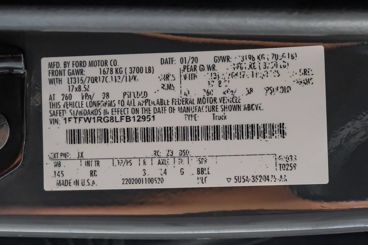Used 2020 Ford F150 Raptor w/ Equipment Group 802A Luxury AWD/4WD image 64
