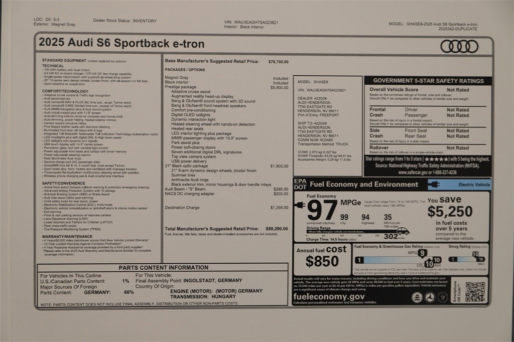 New 2025 Audi S6 e-tron Prestige image 32