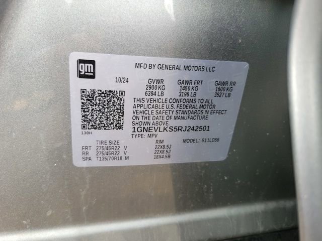 Used 2024 Chevrolet Traverse RS w/ LPO, Floor Liner Package image 4