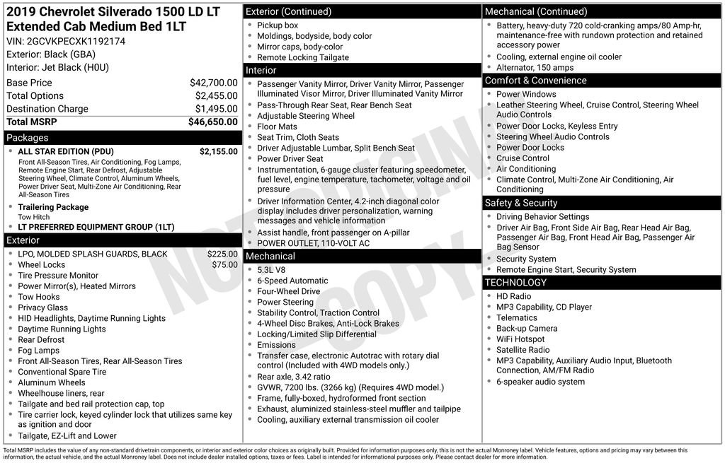 Used 2019 Chevrolet Silverado 1500 LT w/ All Star Edition AWD/4WD image 31
