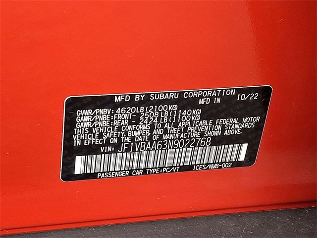 Used 2022 Subaru WRX image 18
