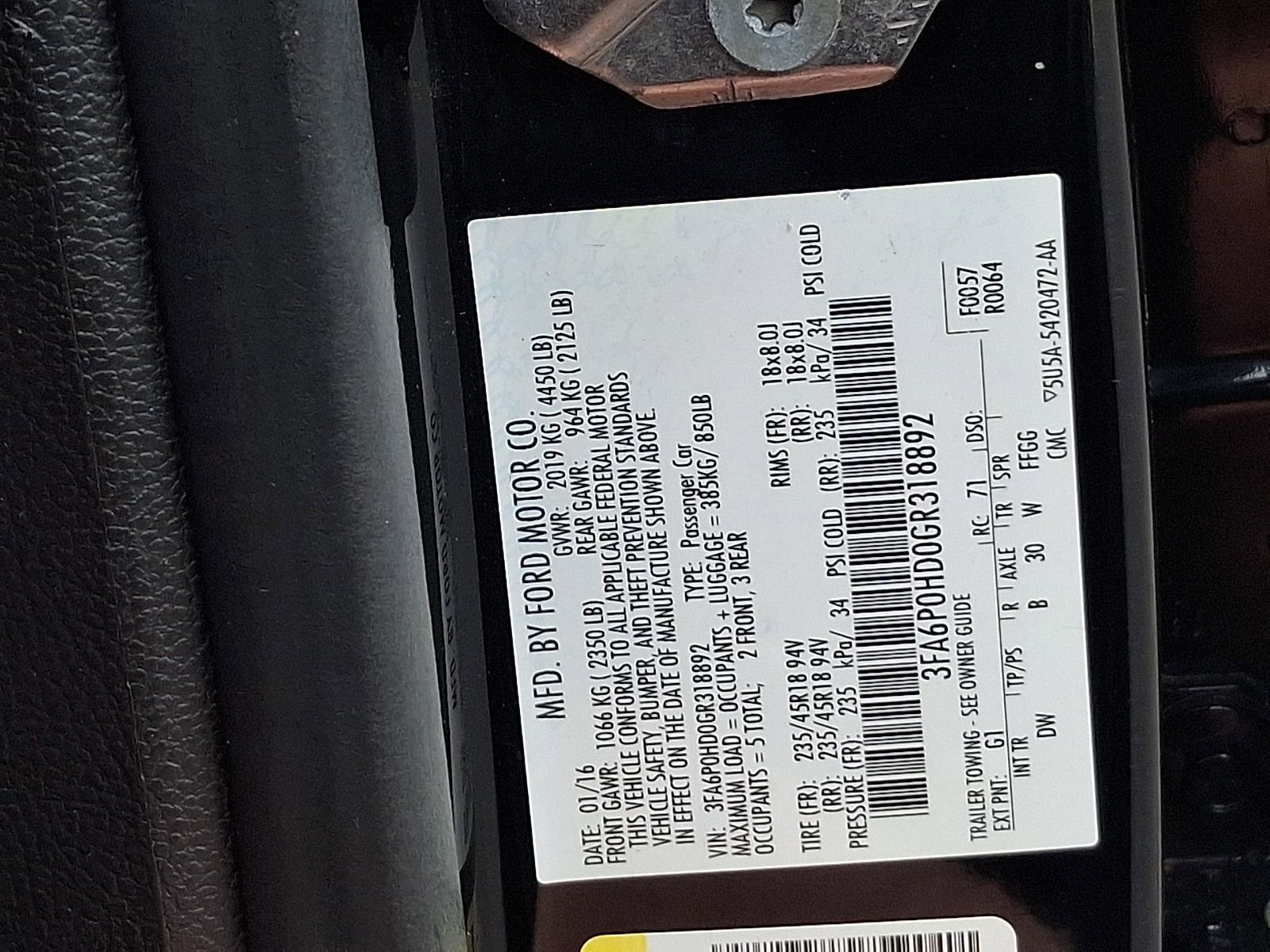 Used 2016 Ford Fusion SE w/ Equipment Group 201A FWD image 26