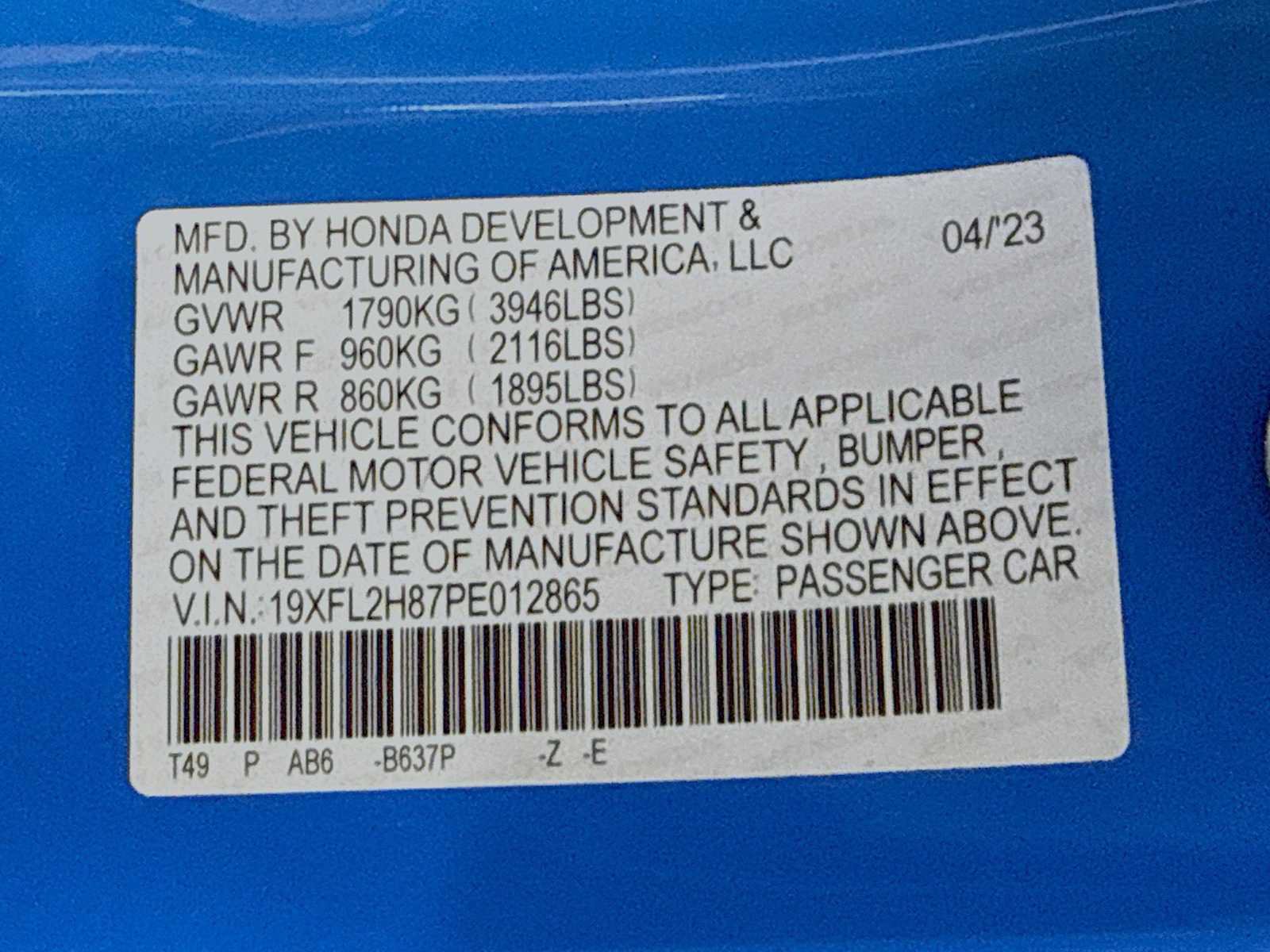 Certified 2023 Honda Civic Sport image 42