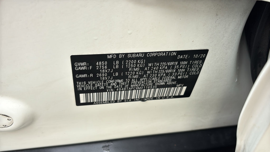 Used 2021 Subaru Outback Touring w/ Popular Package #2 AWD/4WD image 33