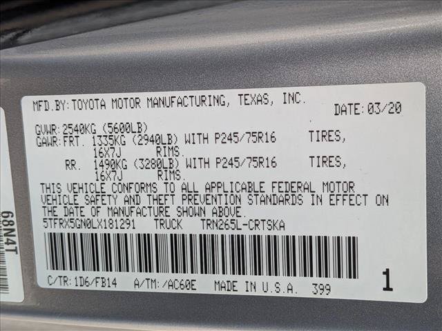 Used 2020 Toyota Tacoma SR w/ SR Convenience Package RWD image 22