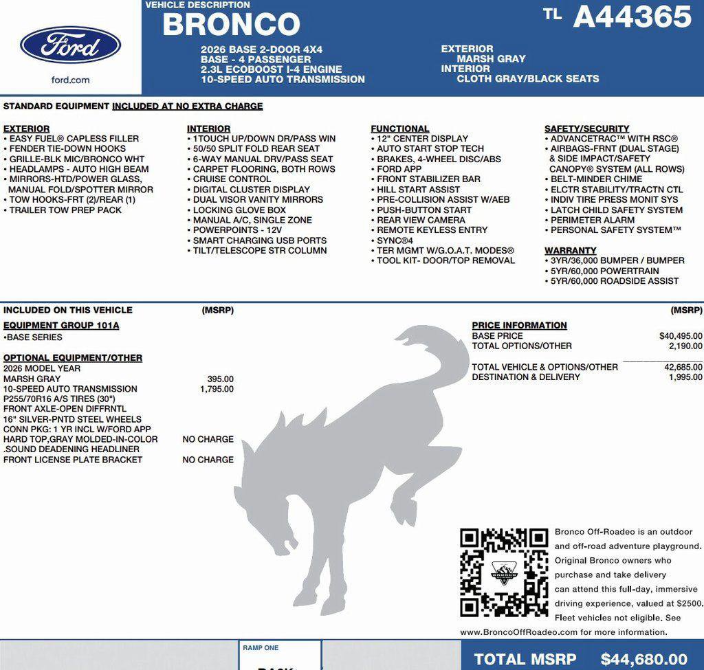 New 2026 Ford Bronco 2-Door image 2