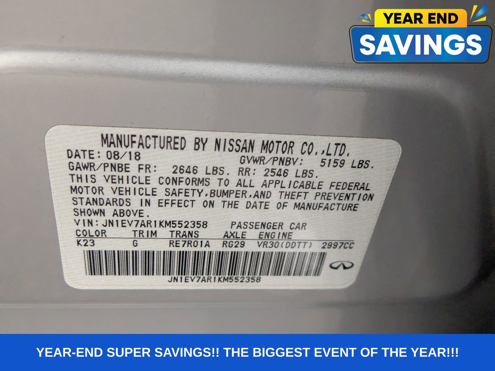 Used 2019 INFINITI Q50 Luxe w/ Essential Package (3.0T Luxe) image 21