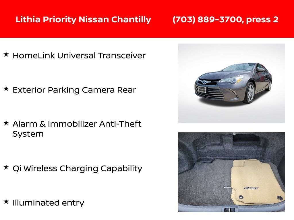 Used 2016 Toyota Camry XLE w/ Moonroof Package FWD image 12