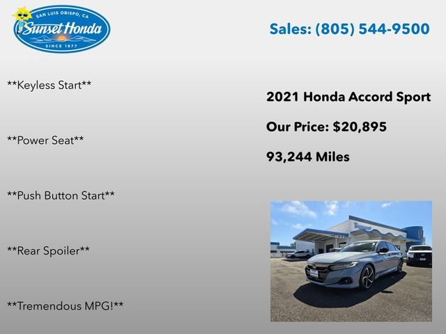 Certified 2021 Honda Accord Sport image 14