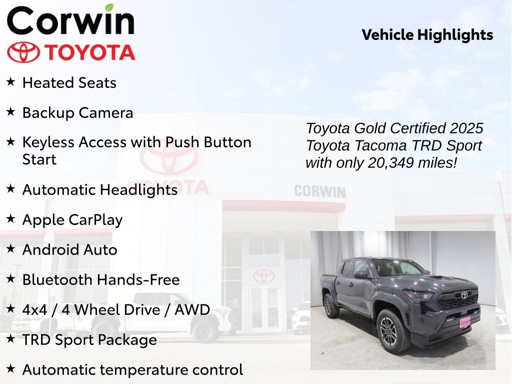 Certified 2025 Toyota Tacoma TRD Sport AWD/4WD image 9